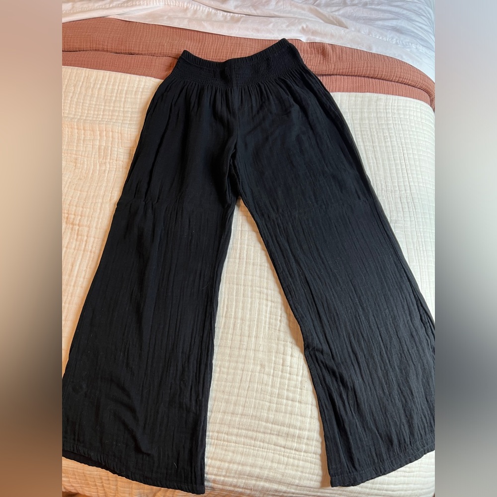 Lotus and Luna Wide-Leg Cotton Pants